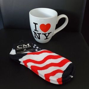 I Love NY Mug and Patriotic socks
